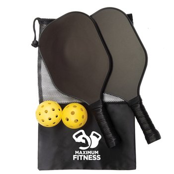 Indoor/Outdoor Pickleball Set in Mesh Bag - 4 PC. - Personalization Available from Positive Promotions