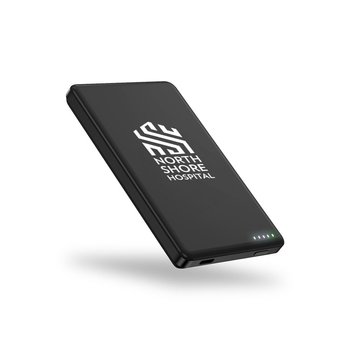 Super-Slim MagSafe Wireless Charging Power Bank 5,000 mAh - One-Color Personalization Available from Positive Promotions