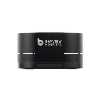 Mini Metallic Aluminum Bluetooth® Wireless Speaker - Laser-Engraved Personalization Available from Positive Promotions