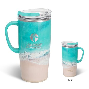 Swig Life? High Tide Travel Mug Tumbler with Copper Plating 22 oz.- Beach- Personalization Available from Positive Promotions