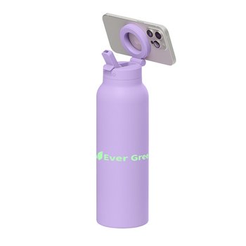 Ringo Pro Stainless Steel Leak-Proof Water Bottle with Magnetic Phone Holder Ring - 32 oz. from Positive Promotions