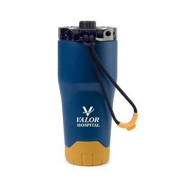 Recycled Stainless Steel Tumbler with VaultLoc? Leakproof Lid & Slip Resistant  Removable Silicone from Positive Promotions