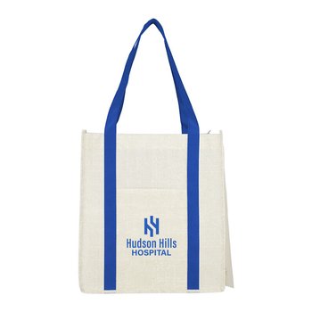 Recycled Non-Woven Shopper Tote Bag with Front Pocket - 12