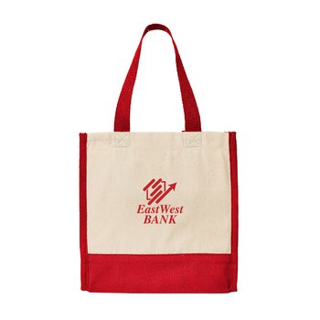 Mini Cotton Canvas Box Tote Bag - 10 oz. - Personalization Available from Positive Promotions