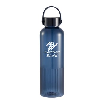Faceted Recycled Leakproof Bottle 24 oz. With Soft-Touch Carry Loop - One-Color Personalization Available from Positive Promotions