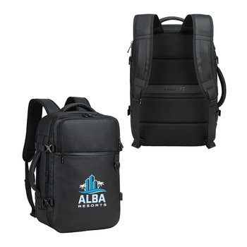 CityStyle Leatherette Hybrid 2-in-1 Travel Backpack & Duffel Bag with Padded Laptop Sleeve 18