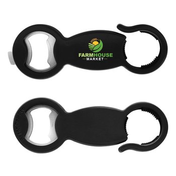 Anti-Microbial Plastic 3-in-1 Bootle Opener Tool for Cans, Twist Tops, & Pop Tops -  Full Color from Positive Promotions