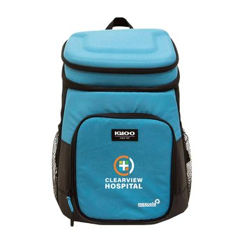 IGLOO  MaxCold Ice Retention Backpack Cooler with Recycled Leak?Resistant Antimicrobial Liner from Positive Promotions