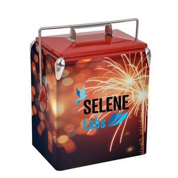 Sasquatch Vintage Metal Temperature?Control Insulated Cooler with Built?In Bottle Opener - 16-Can from Positive Promotions