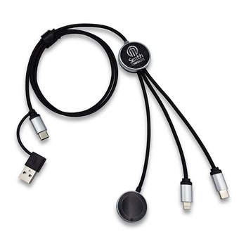 3-in-1 Type-C to USB Light-up Charging Cable with Apple & Samsung Watch Attachments- Personalization from Positive Promotions