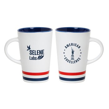 Patriotic America 250 USA Red, White, & Blue American Excellence Ceramic Mug 14 oz. from Positive Promotions