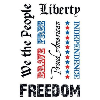 Patriotic America 250 USA Pride Phrases Temporary Tattoos 4