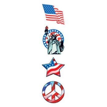 Patriotic America 250 USA Pride Symbols Temporary Tattoos 3.5
