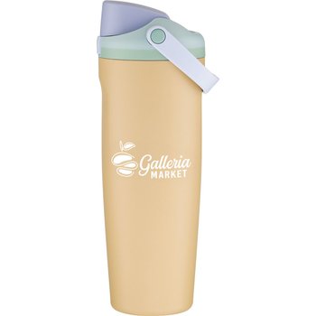 Owala® Freesip Sway Stainless-Steel Water Bottle 30 oz. With Push-Button Lock & Top Carry Strap - One-Color Personalization Available from Positive Promotions