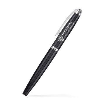 Cap Off Solid Brass Rollerball Metal Pen Black - Laser - Personalization Available from Positive Promotions