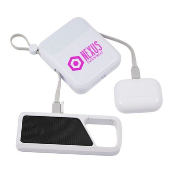 Boost High-Capacity Powerbank with Built-in Cables & Digital Display 10,000 mAh 20W from Positive Promotions