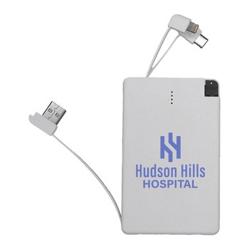 iTwist 6-in-1 Power Bank with Universal Built-in Lightning Charging Cables Micro 10,000mAh USB USB-C from Positive Promotions