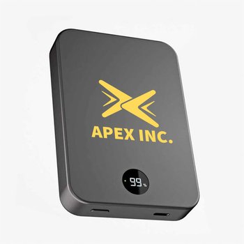 Matte Black MagSafe Power Bank with Digital Display 10,000 mAh - Personalization Available from Positive Promotions