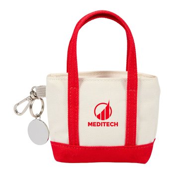 Mini Tote Bag Charm - One-Color Personalization Available from Positive Promotions