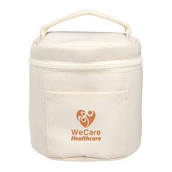 Wellable Recycled Round Travel Case - One-Color Personalization Available from Positive Promotions