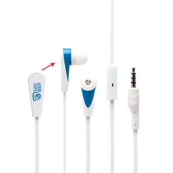2-in-1 Earphone/Microphone - One-Color Personalization Available from Positive Promotions