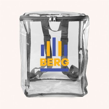 Clear Zipped Backpack - Full-Color Personalization Available from Positive Promotions