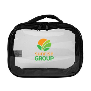 Clear Cosmetic Travel Pouch - Full-Color Personalization Available from Positive Promotions