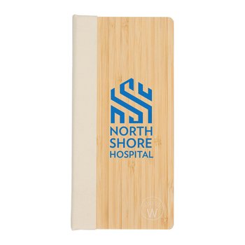 Wellable FSC® 100% Bamboo Sticky Note Pad - One-Color Personalization Available from Positive Promotions