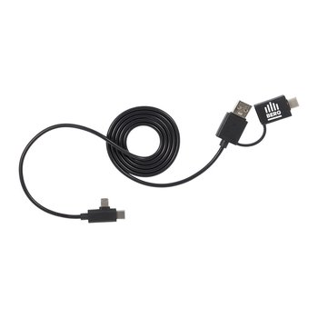 5-in-1 Recycled Long Charging Cable - One-Color Personalization Available from Positive Promotions