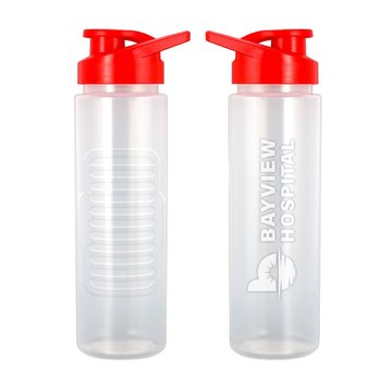 Debossed Grip Easy Pour Bottle 24 oz. - Debossed Personalization Available from Positive Promotions