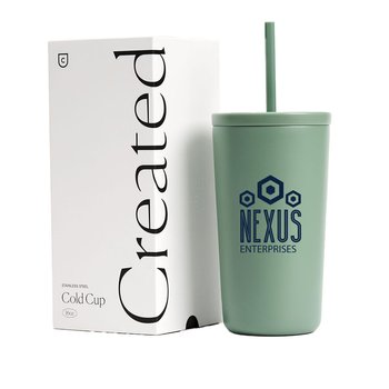 Created Co. Cold Cup 16 oz. (Limited-Edition Colors) - One-Color Personalization Available from Positive Promotions