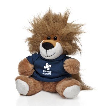 Plush Lion With T-Shirt - One-Color Personalization Available from Positive Promotions