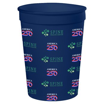 Official America250 Patriotic Stadium Cup 12 oz. With All-Over Design - Full-Color Personalization Available from Positive Promotions