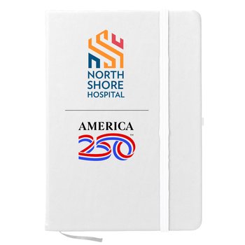 Official America250 Patriotic Recycled rPET Journal Notebook - Full-Color Personalization Available from Positive Promotions