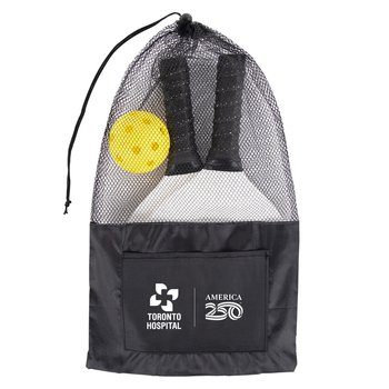 Official America250 Patriotic 3-Piece Pickleball Set - One-Color Personalization Available from Positive Promotions