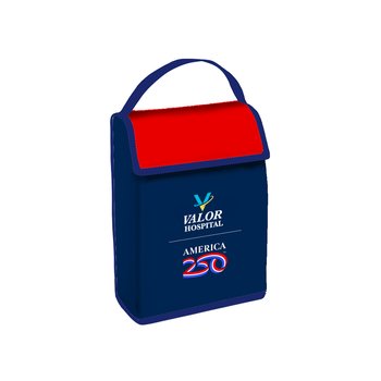 Official America250 USA Made Patriotic Recycled RPET Lunch Cooler Bag 12 Can - Personalization from Positive Promotions