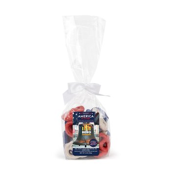 Official America250 Patriotic USA Red, White, & Blue Mini Pretzels 4 oz. in Bag - Full-Color Personalization Available from Positive Promotions