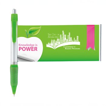 Universal Source® Grip Banner Pen - Personalization Available from Positive Promotions