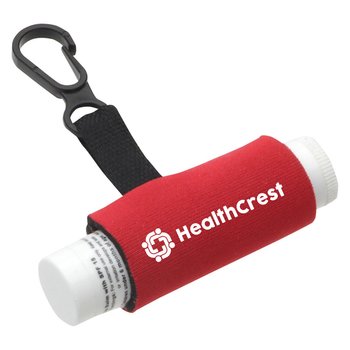 SPF 15 Lip Balm With Soft Sleeve Holer with Clip - Personalization Available from Positive Promotions