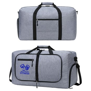 Folding Packable Overnight Weekender Travel Duffel Bag - Personalization Available from Positive Promotions