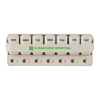Wellable? Daily Pill & Supplement Organizer with Removable Compartments - Personalization Available from Positive Promotions