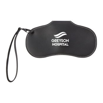 Recycled Soft Flexible Sunglasses Carrying Case with Wrist Lanyard - Personalization Available from Positive Promotions