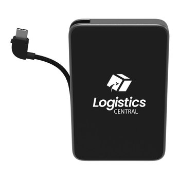 mophie Fast Charge Powerstation Power Bank with Integrated Cable 5,000 mAh 20W USB-C - Personalizat from Positive Promotions