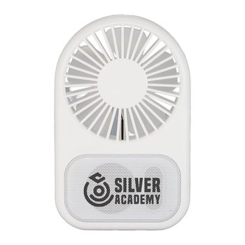2-in-1 Desktop Fan & Wireless Bluetooth Speaker - Personalization Available from Positive Promotions
