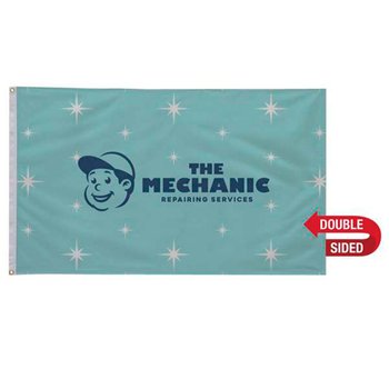 Full Color Nylon Flag - Indoor Outdoor - 3' x 5' Double-Sided - Pesonalization Available from Positive Promotions