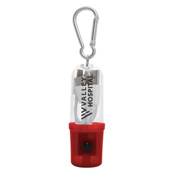 3 Cables in 1 Micro-USB Charging Cables with Flashlight Case Keyring - Personalization Available from Positive Promotions