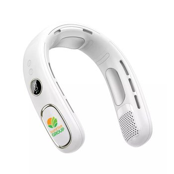 iLive Lightweight Ergonomic Cooling Neck Fan with Digital Display  - Personalization Available from Positive Promotions