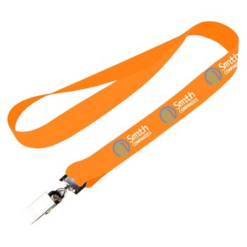 USA Made Dye Sublimated Smooth Lanyard with Standard Attachment 3/4