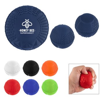 Textured Fidget Tactile Stress Reliever Bouncy Ball - One-Color Personalization Available from Positive Promotions