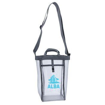 Micro Mesh Water Bottle Tumbler Carrier Bag - up to 40 oz. - Personalization Available from Positive Promotions